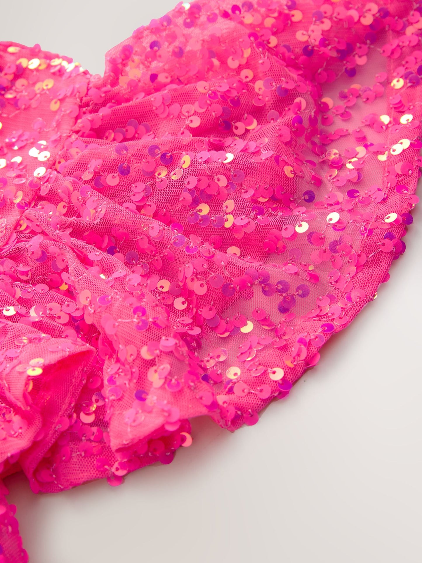 Bright Pink Angel Sleeve Sequin Party Dress (3-16yrs) image 8