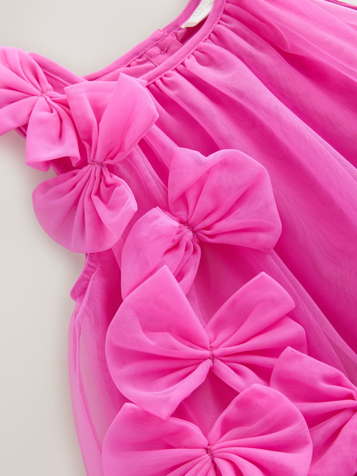 Dsiney Kidz - Bright Pink Bows Sleeveless Mesh Dress (3mths-7yrs) image 7