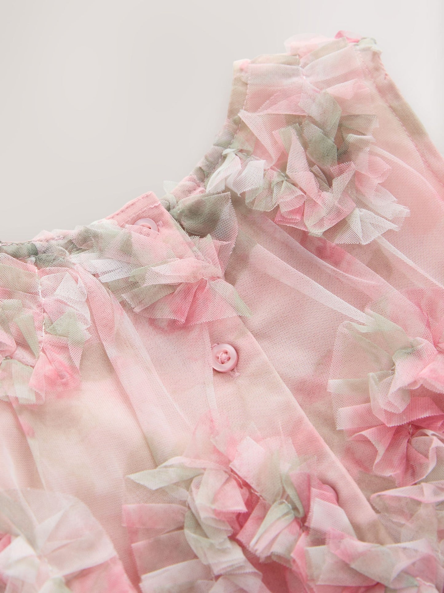 Pink Floral Sleeveless Mesh Dress (3mths-7yrs) image 8