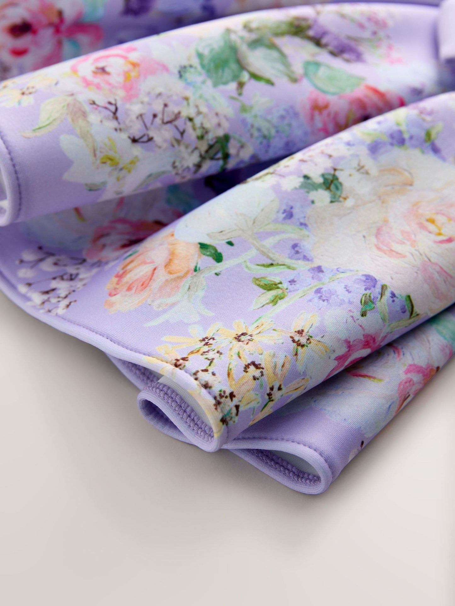 Lilac Floral Scuba Occasion Dress (3mths-7yrs) image 8