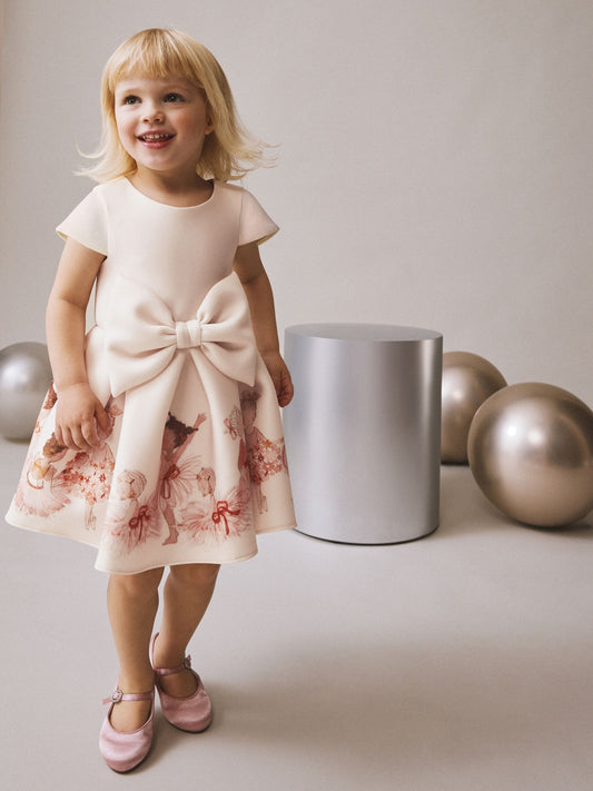 Dsiney Kidz - Ballet Pink Scuba Occasion Dress (3mths-7yrs) image 2