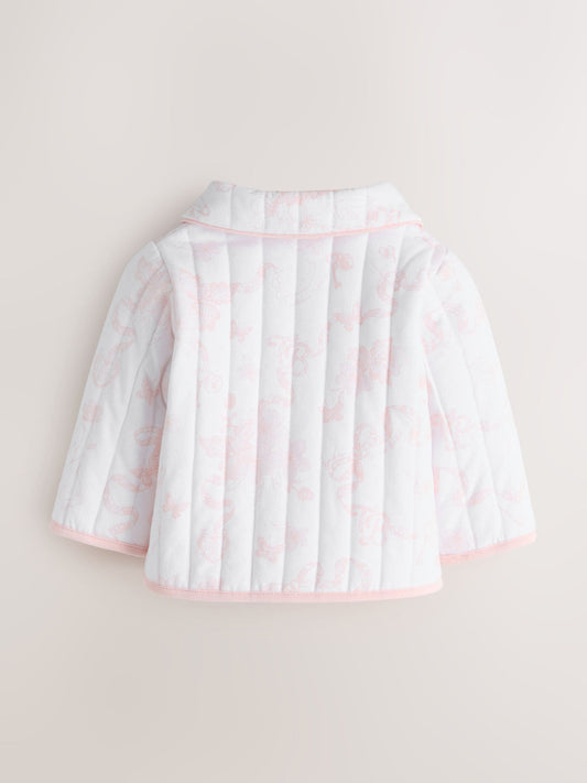 Dsiney Kidz - Baker by Ted Baker White Bunny Print Quilted Jacket image 2