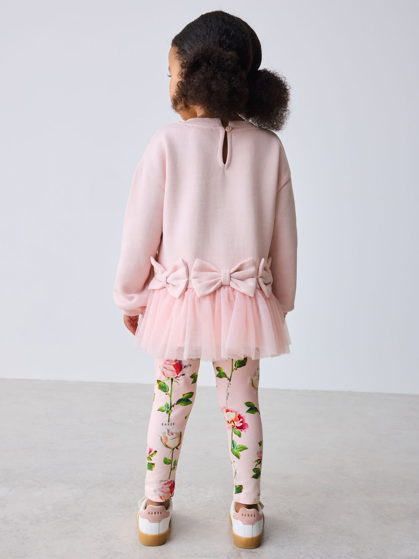 Baker by Ted Baker 2 Piece Bow Mesh Hem Sweat Top & Leggings Set image 6