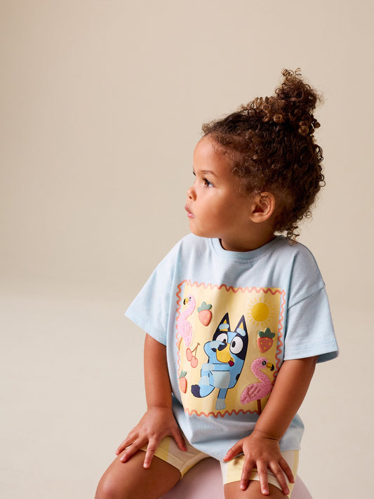 Blue Bluey Short Sleeve Top and Shorts Set (12mths-7yrs) image 2