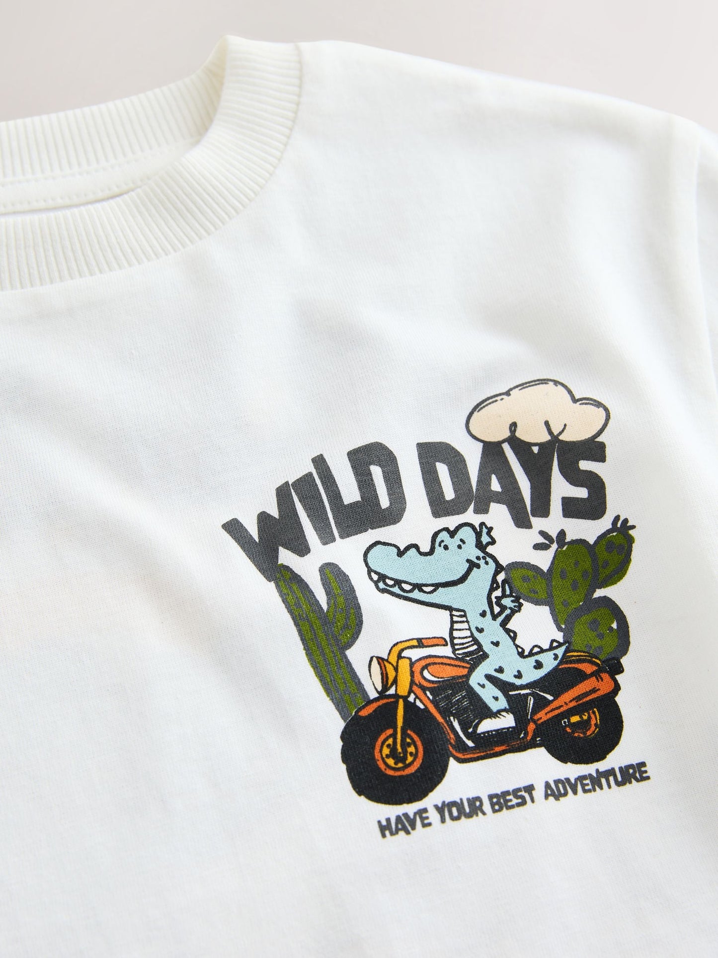 Dsiney Kidz - White Dinosaur Oversized Short Sleeve Back Print T-Shirt (3mths-7yrs) image 4