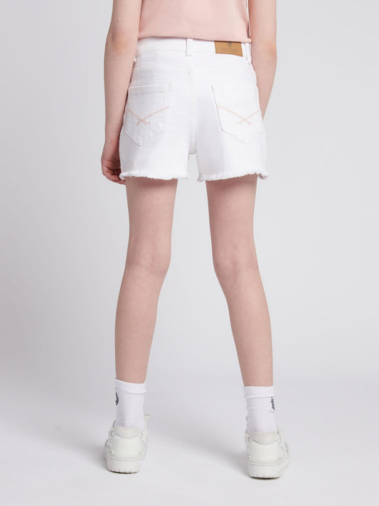Dsiney Kidz - U.S. Polo Assn White Wash Denim Shorts image 2