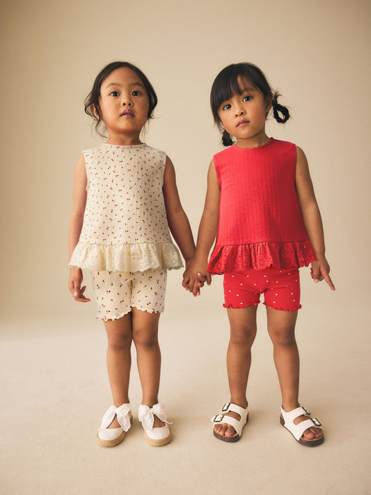Dsiney Kidz - Red & White Vest and Shorts Set 2 Pack (3mths-7yrs) image 2