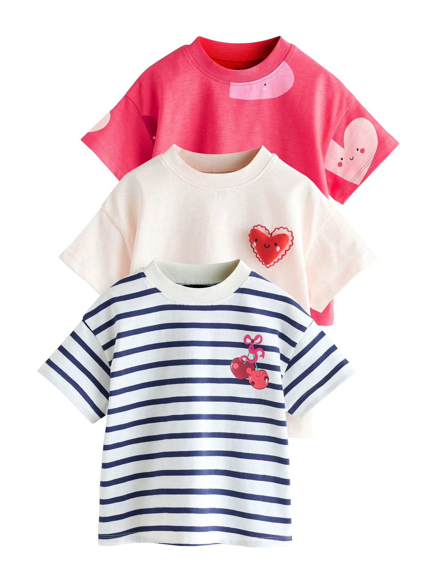 Red Hearts T-Shirts 3 Pack (3mths-7yrs) image 10