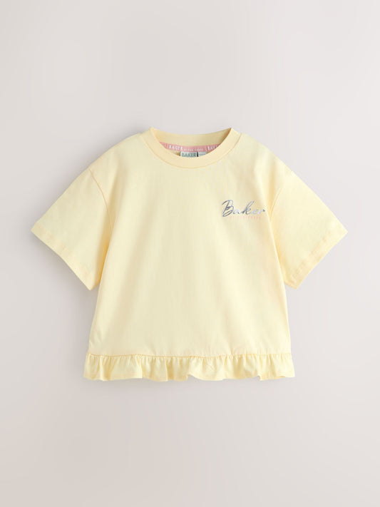 Dsiney Kidz - Baker by Ted Baker 3 Pack Boxy Fit Frill Graphic Printed T-Shirts image 2