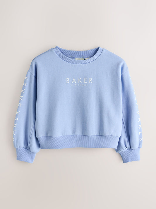 Baker by Ted Baker Blue/White Floral Graphic Sweat Tops 2 Pack image 2