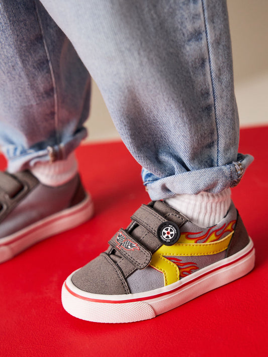 Grey Hot Wheels Touch Fastening Trainers image 2