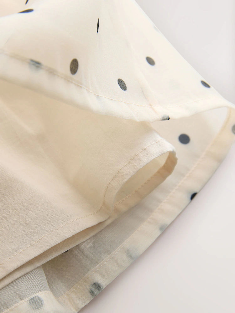 Ecru Spot Bow Dress (3mths-8yrs)