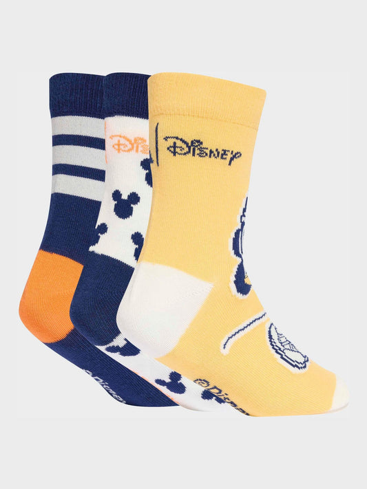 adidas Blue Little Kids Disney Mickey Mouse Crew Socks 3 Pack image 2