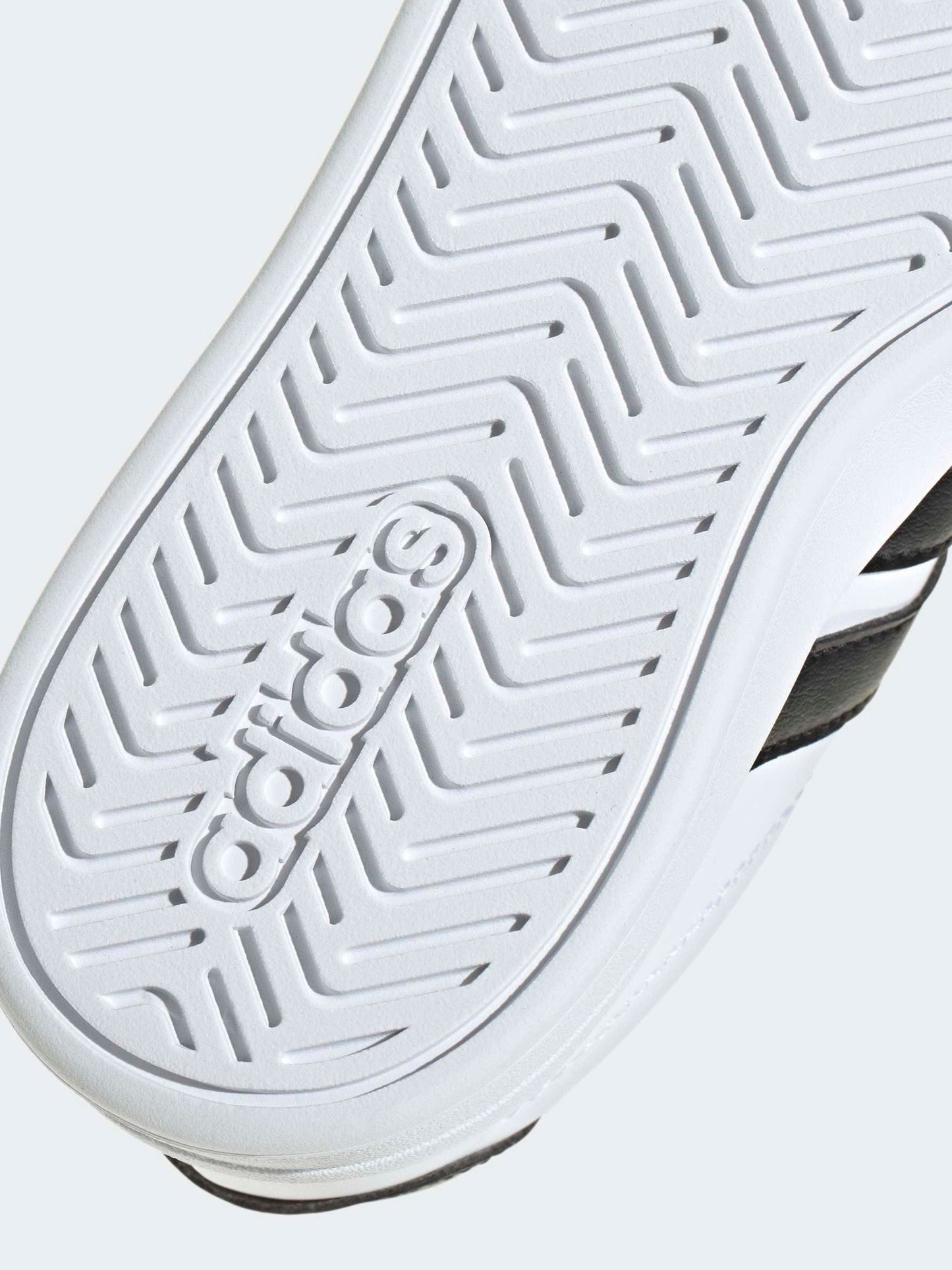 adidas White/Black Grand Court 3.0 Elastic Lace Kids Trainers image 9
