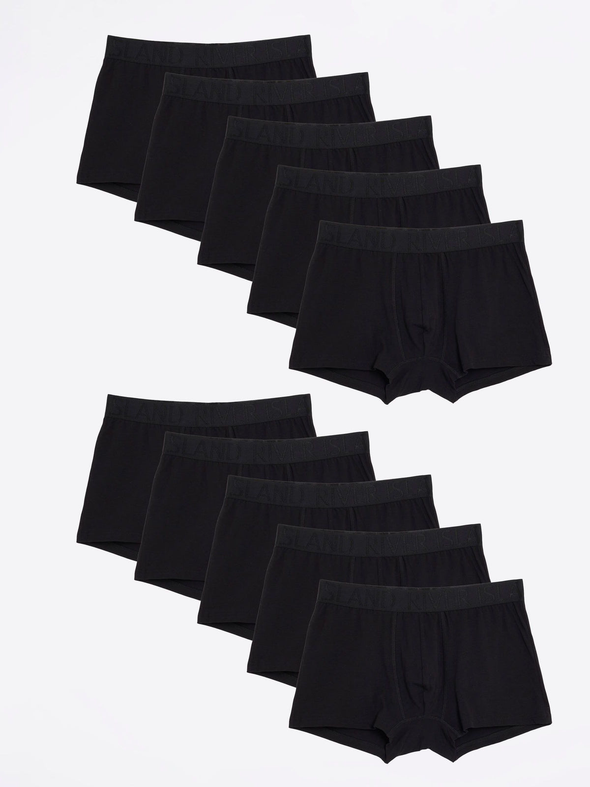 Dsiney Kidz - River Island Black Jacquard Waistband Trunks 10 Pack image 3