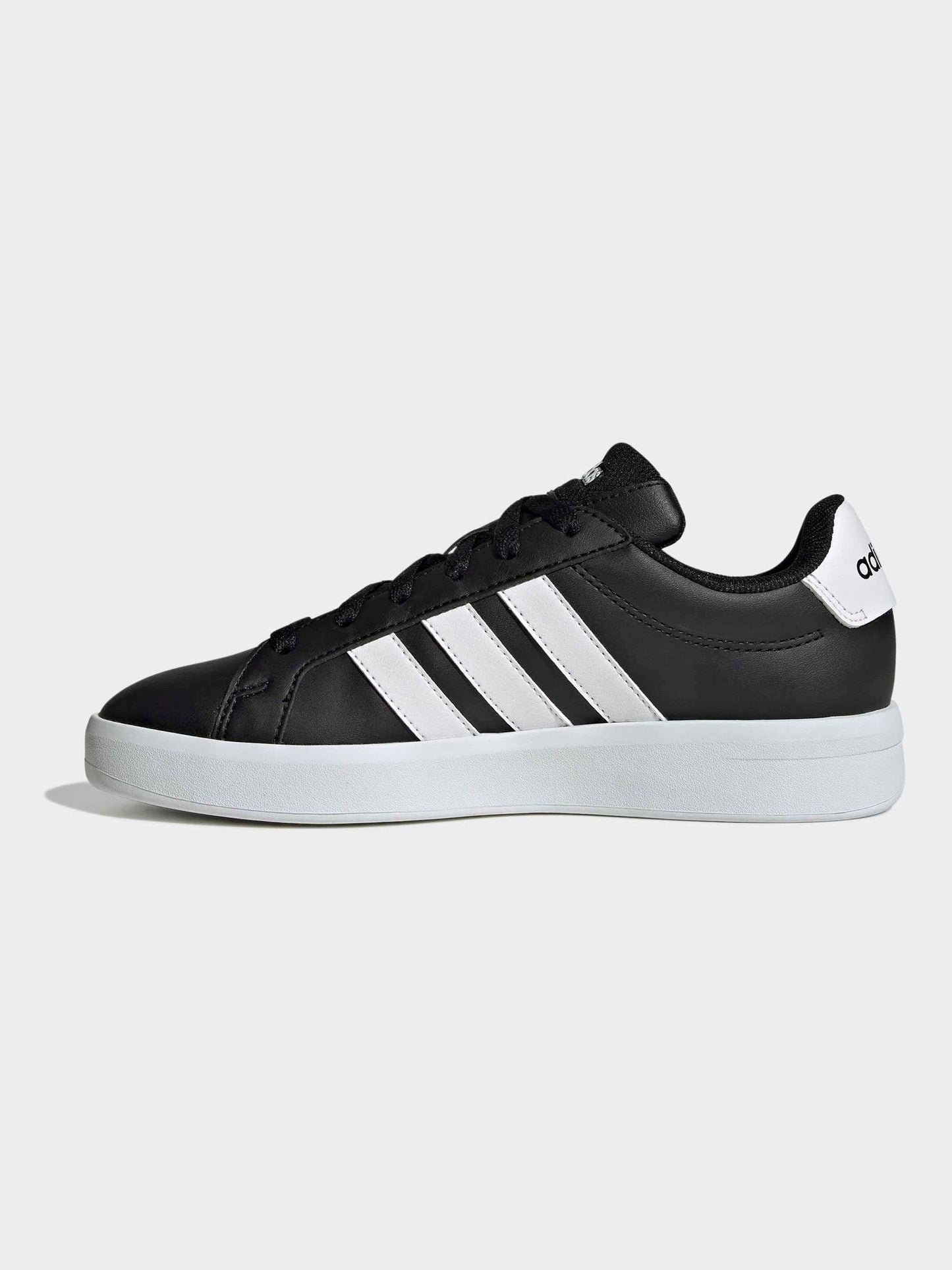 adidas Black/White Grand Court 3.0 Junior Trainers image 8