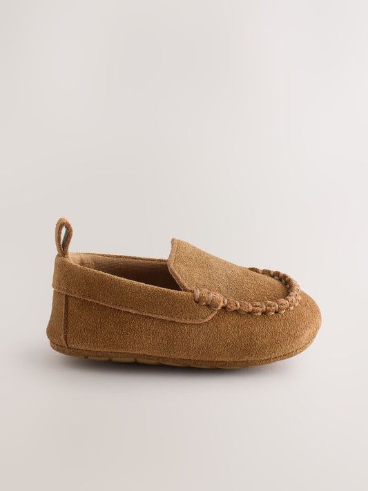 Tan Brown Baby Suede Shoes (0-2mths) image 2