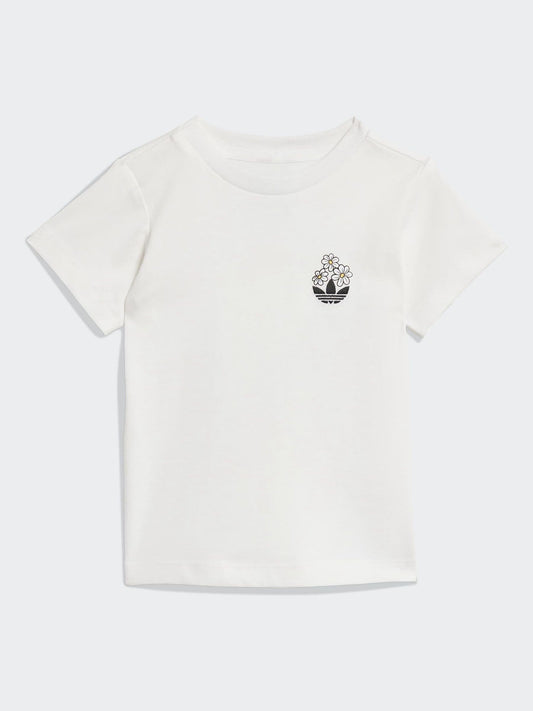 Dsiney Kidz - adidas Originals White Disney Alice in Wonderland Top & shorts set image 2