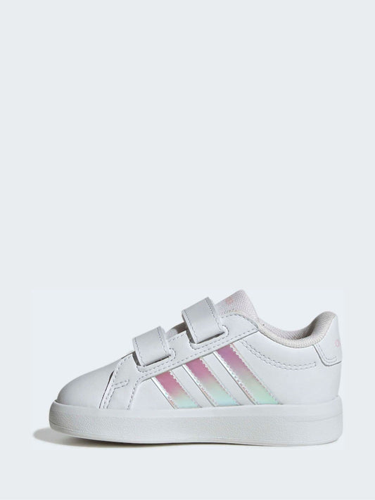 adidas White Grand Court 3.0 Infant Trainers image 2