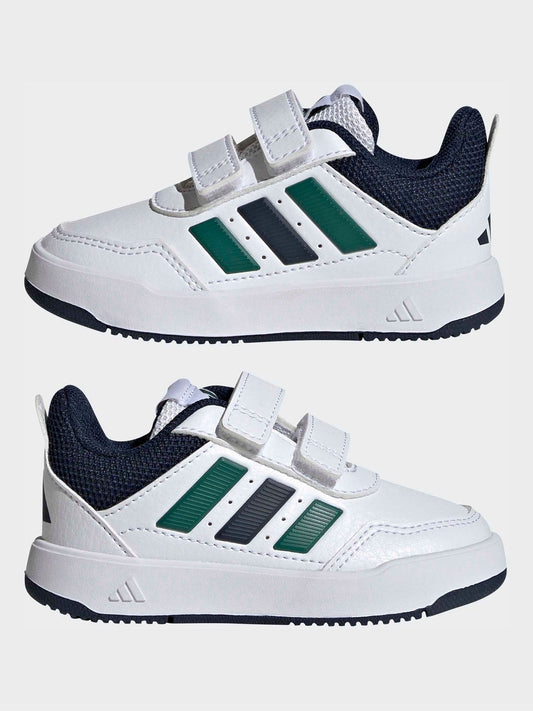 adidas White/Green Hook and Loop Tensaur Sport 3.0 Infant Trainers image 2