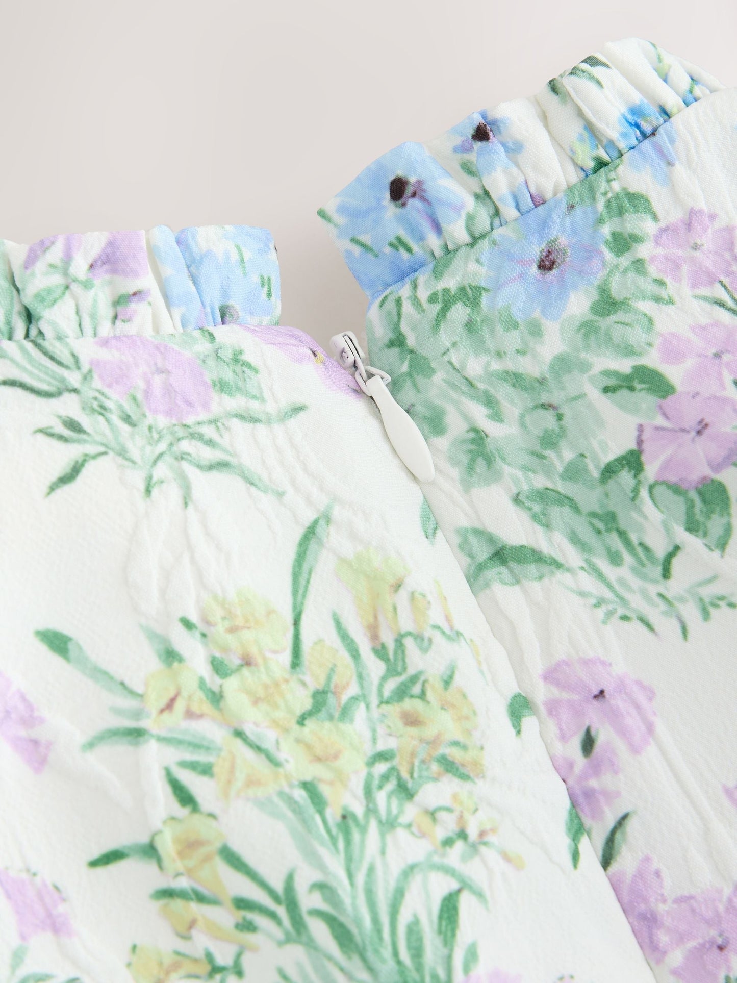Laura Ashley Blue Megan Textured Godet Dress image 11