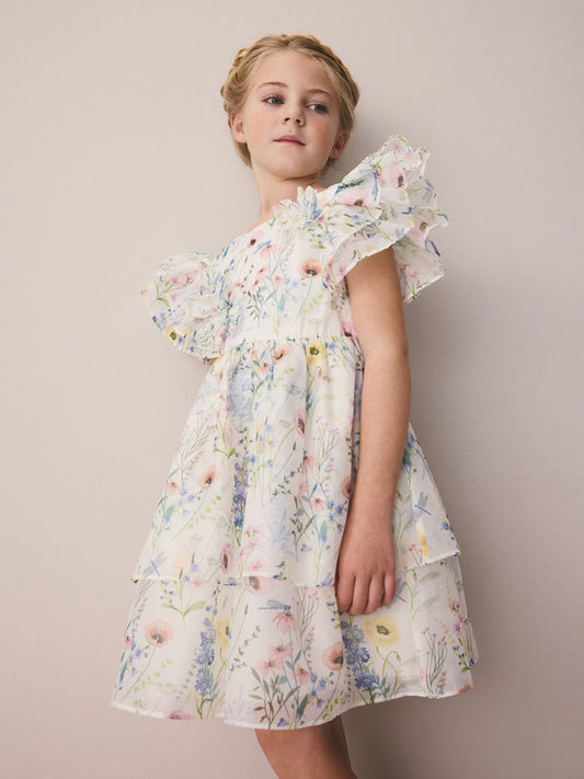 Dsiney Kidz - Laura Ashley Multi Alford Meadow Petal Flower Bridemaid Dress image 2