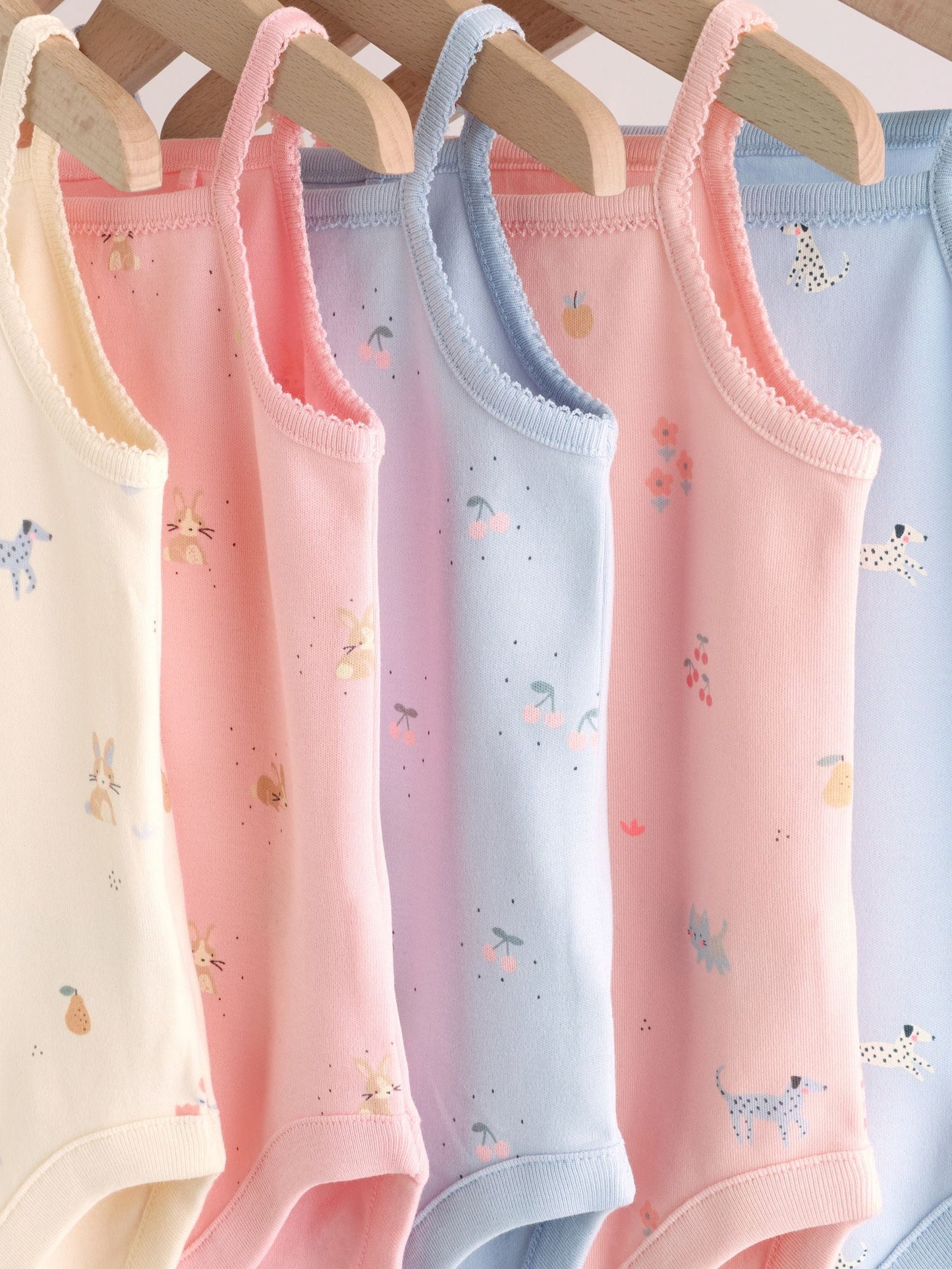 Multi Vest Baby Bodysuits 5 Pack image 9