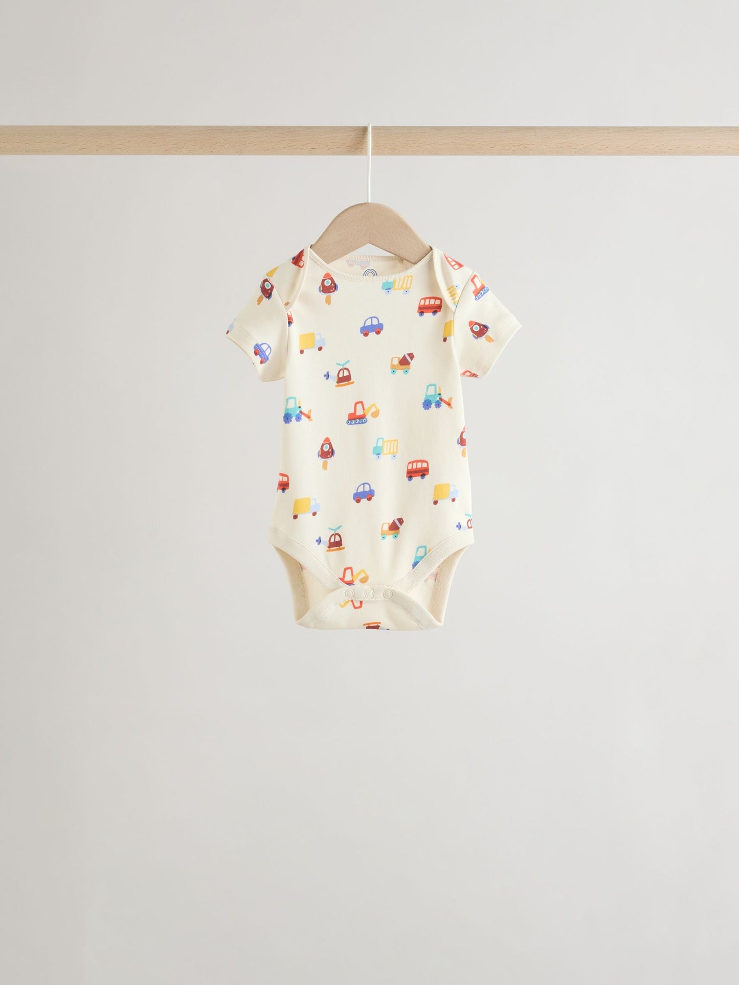 Blue Short Sleeve Baby Bodysuits 5 Pack image 10
