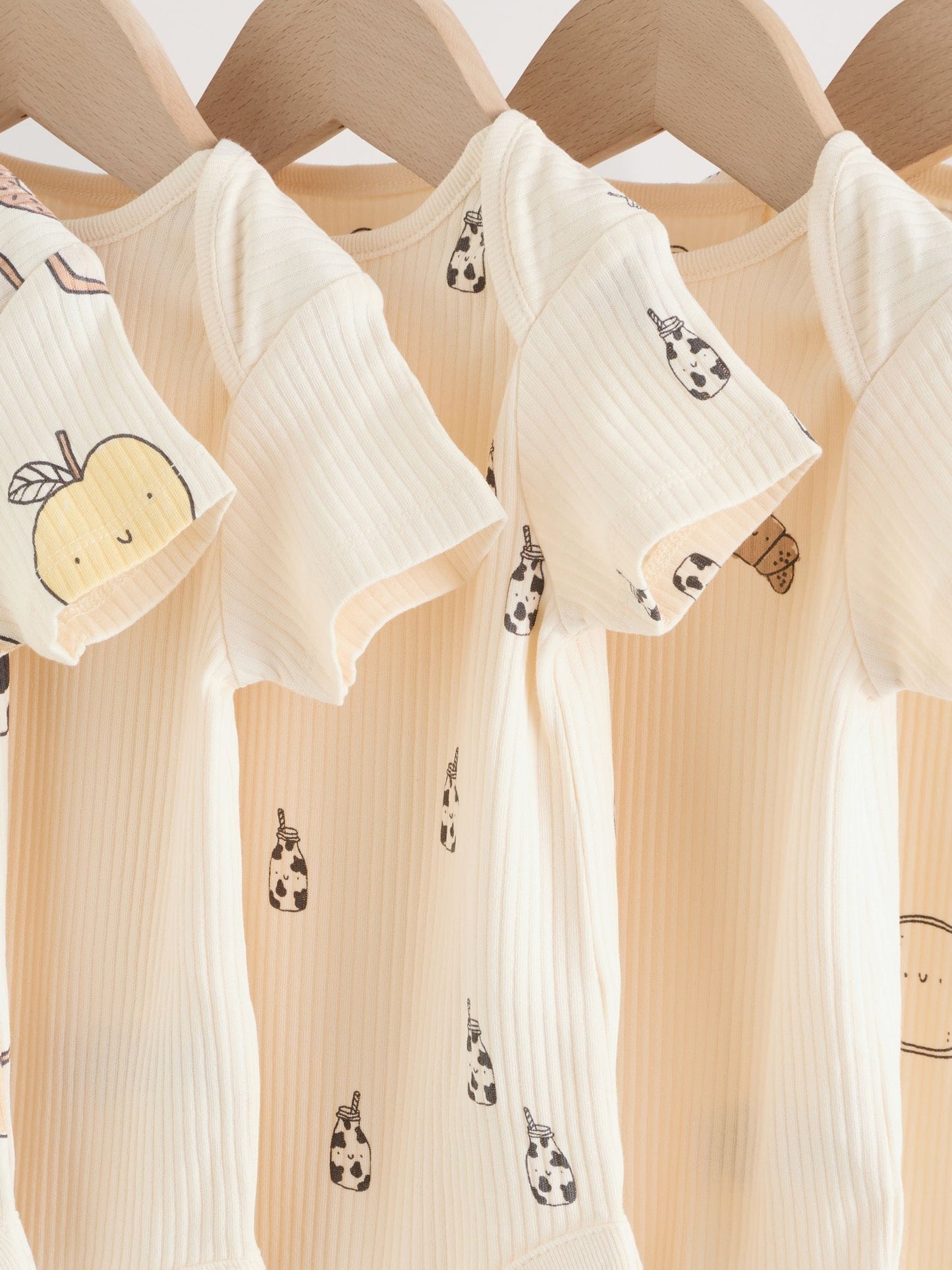 Neutral Short Sleeve Baby Bodysuits 5 Pack image 9