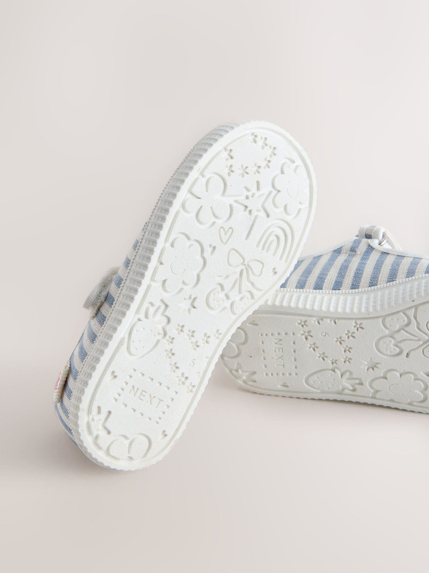 Blue/White Touch Fastening Mary Janes Shoes image 5