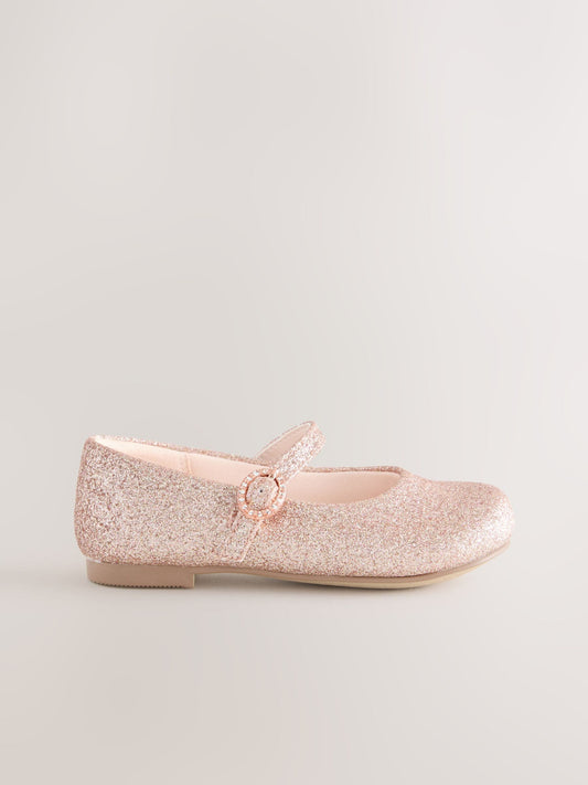 Dsiney Kidz - Pink Glitter Wide Fit (G) Flower Girl Occasion Mary Jane Shoes image 2