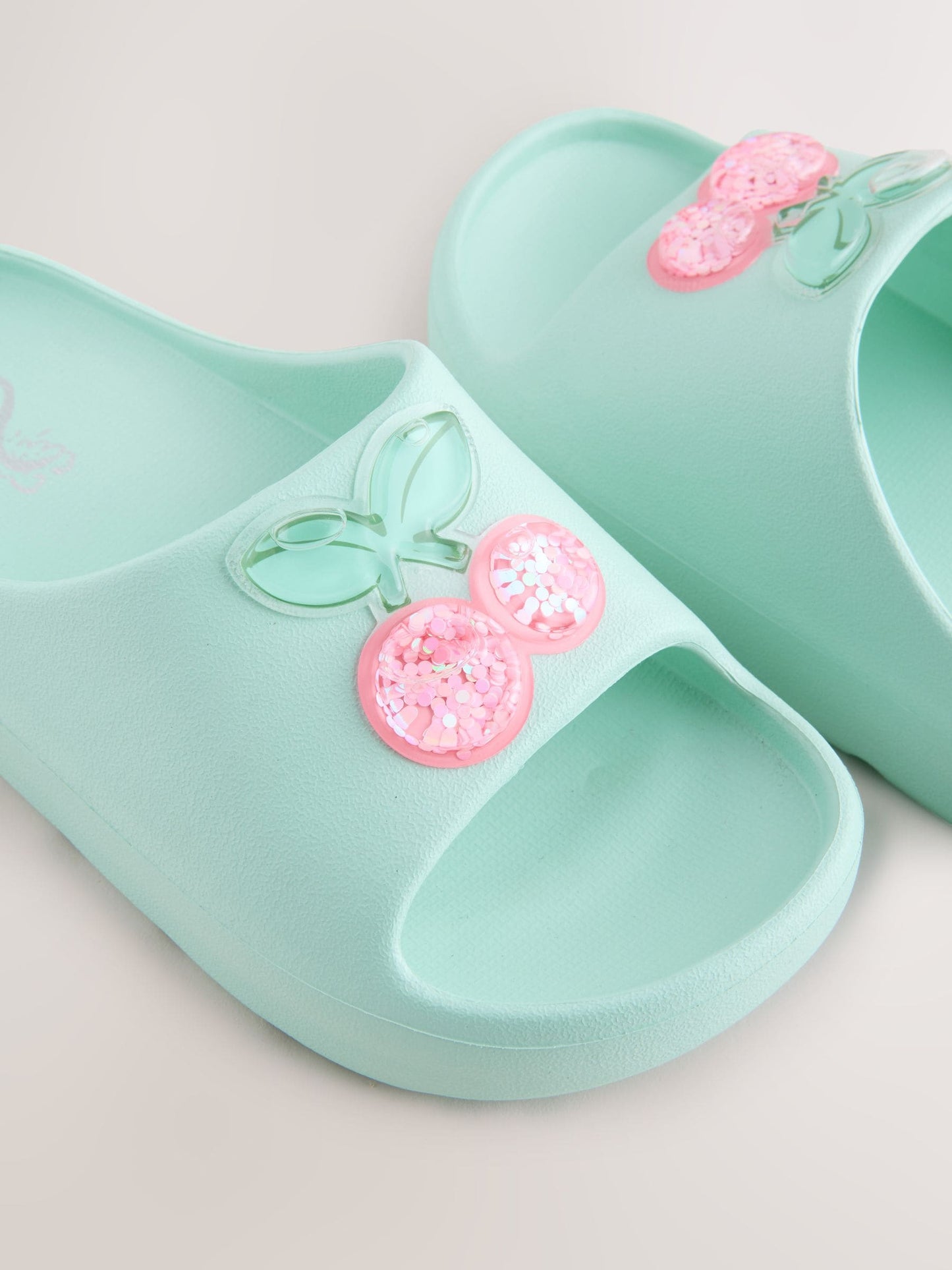 Turquoise Blue Glitter Cherry Sliders image 6