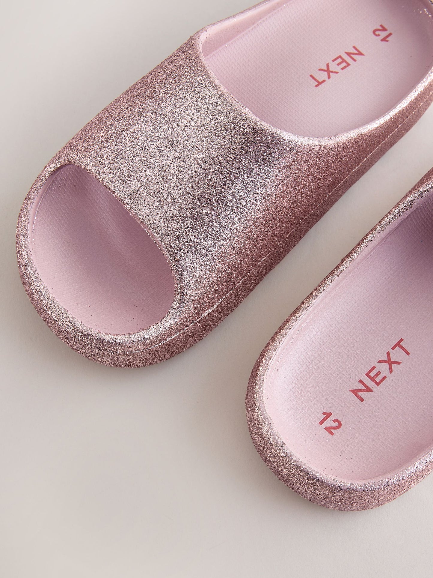 Rose Gold Glitter Sliders image 5