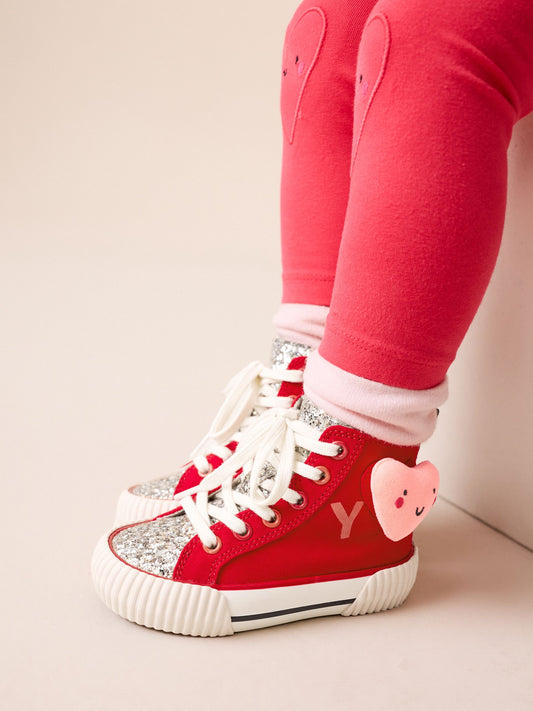 Red Heart Standard Fit (F) High Top Trainers image 2