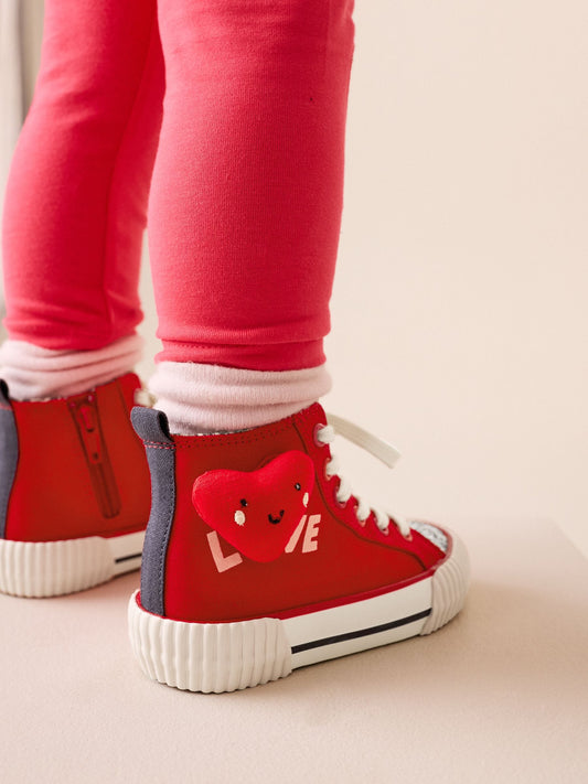 Red Heart Standard Fit (F) High Top Trainers image 2