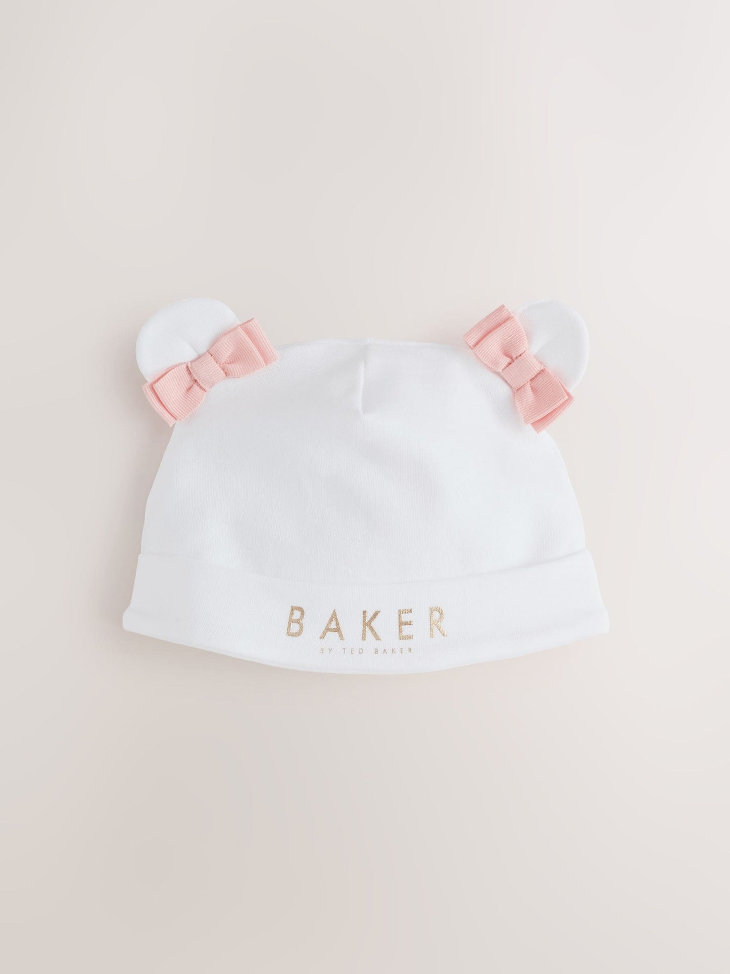 Baker by Ted Baker Flower Placement White Sleepsuit & Hat Set image 6