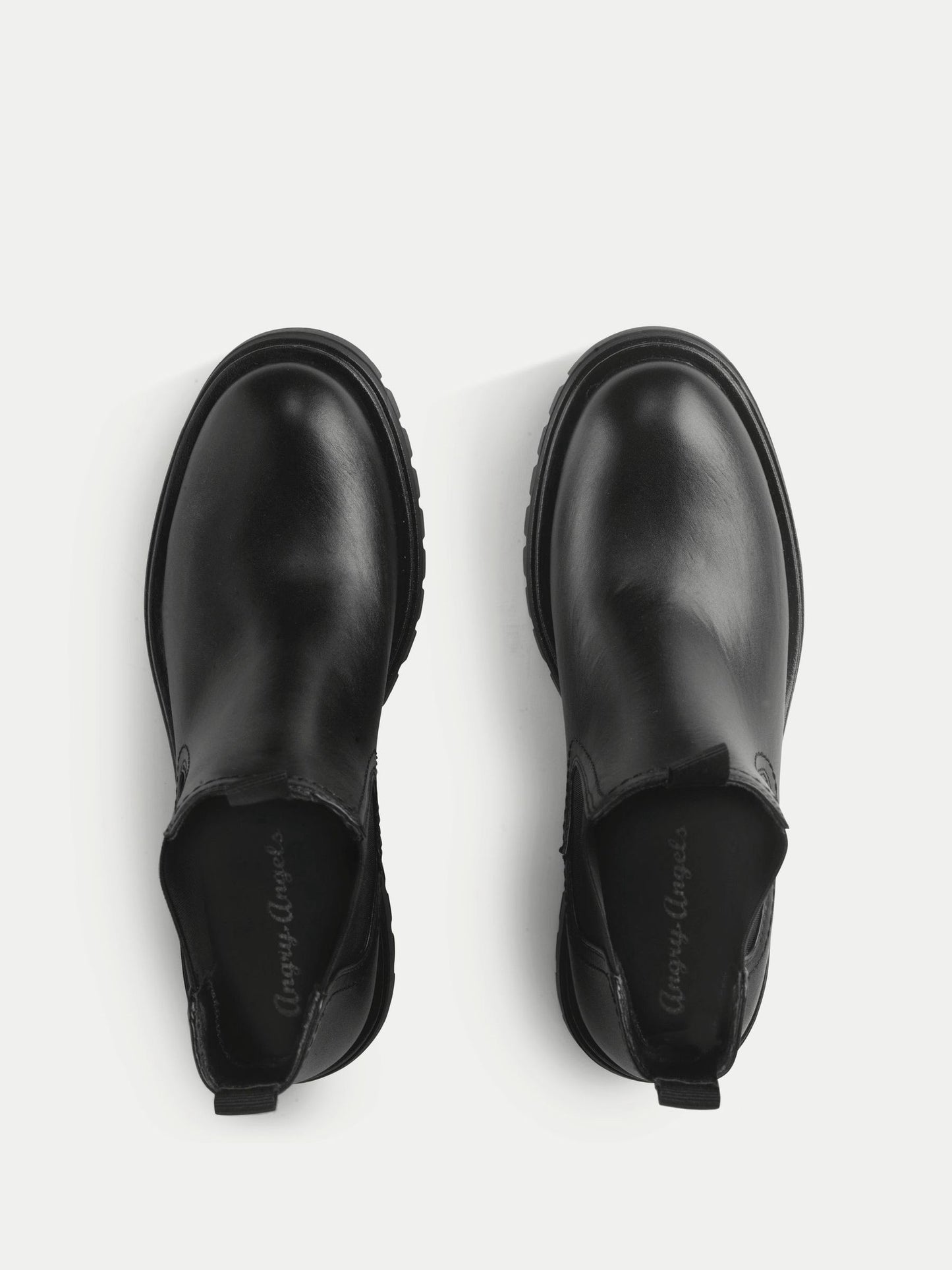 Start Rite Black London Leather Angry Angels Chunky Chelsea Style Boots image 6