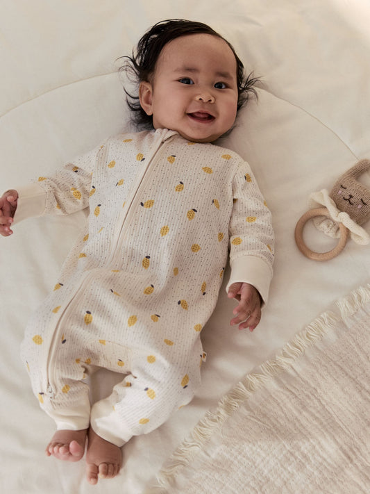 Lemon Yellow Baby Sleepsuits 3 Pack (0mths-3yrs) image 2