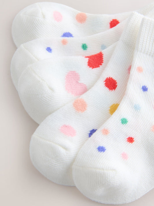 White/Blue/Red Baby Socks 5 Pack (0mths-2yrs) image 3