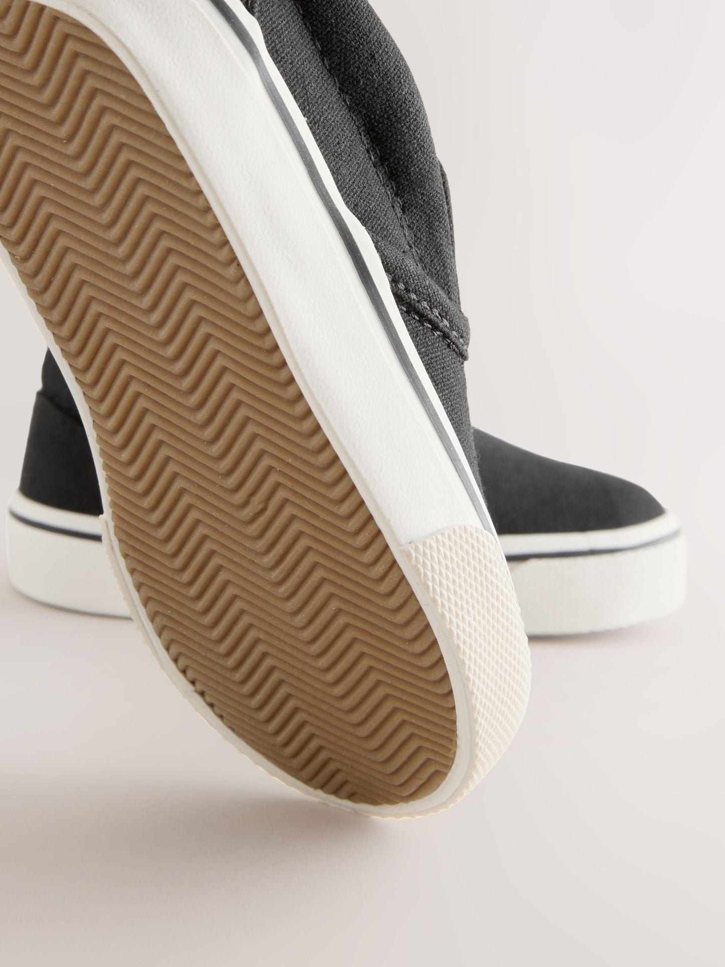Black Standard Fit (F) Slip On Trainers image 6