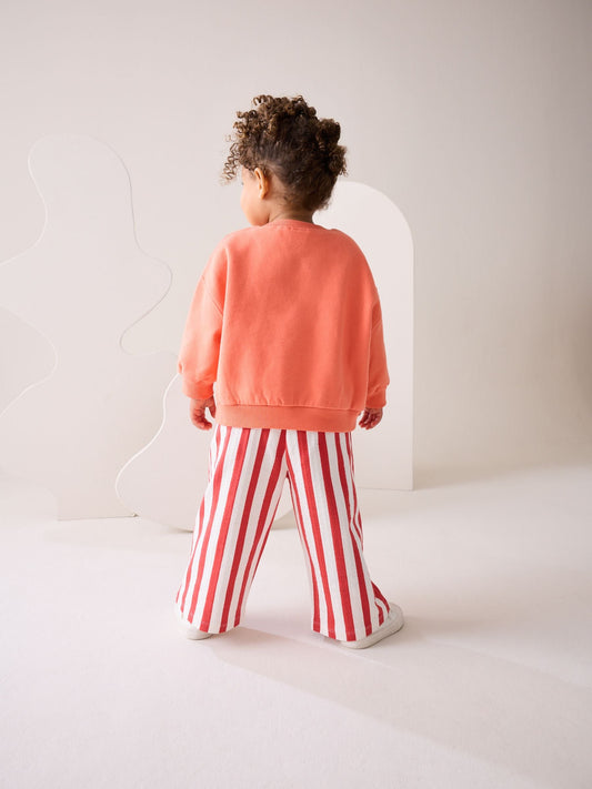 Orange Sweatshirt & Wide Leg Trousers Set (3mths-7yrs) image 3