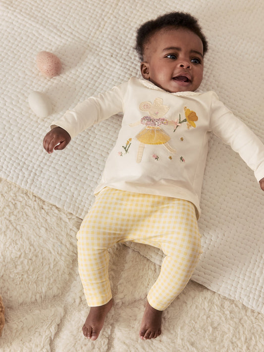 Dsiney Kidz - Ecru Fairy Mouse Long Sleeve Top and Legging Baby 2 Piece Set (0mths-2yrs) image 2