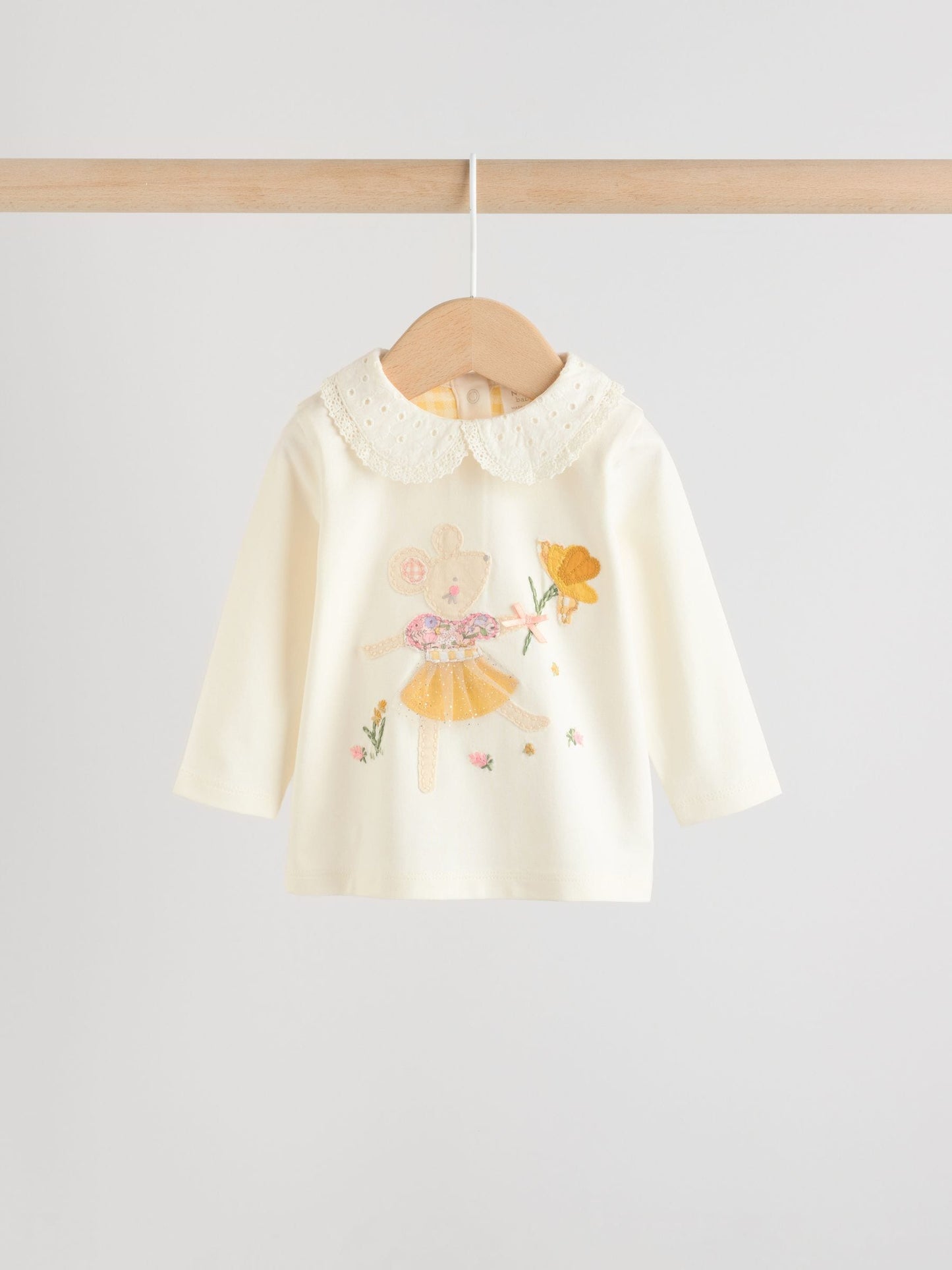 Ecru Fairy Mouse Long Sleeve Top and Legging Baby 2 Piece Set (0mths-2yrs) image 8