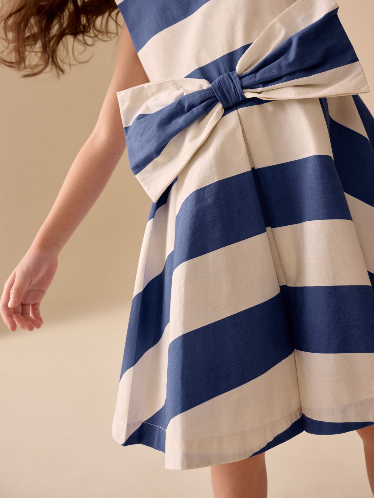 Dsiney Kidz - Blue Stripe Bow Occasion Dress (3-16yrs) image 4