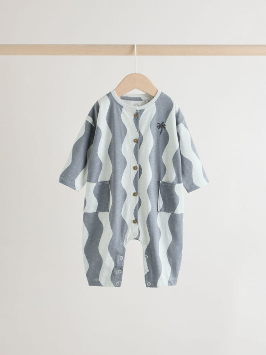 Grey Scandi Cactus Baby Rompers 3 Pack image 2