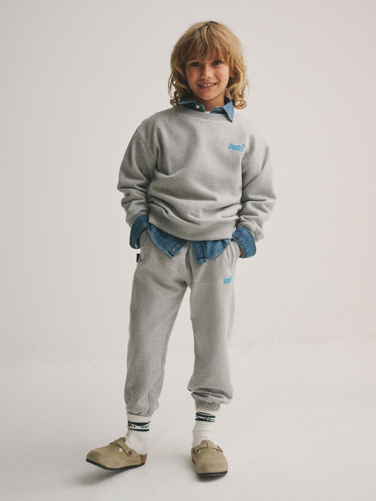 Superdry Grey/Blue Sweat Top & Joggers Set image 2