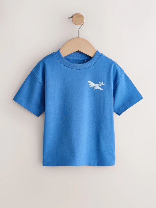 Blue Planes Short Sleeve Graphic T-Shirts 3 Pack (3mths-7yrs)