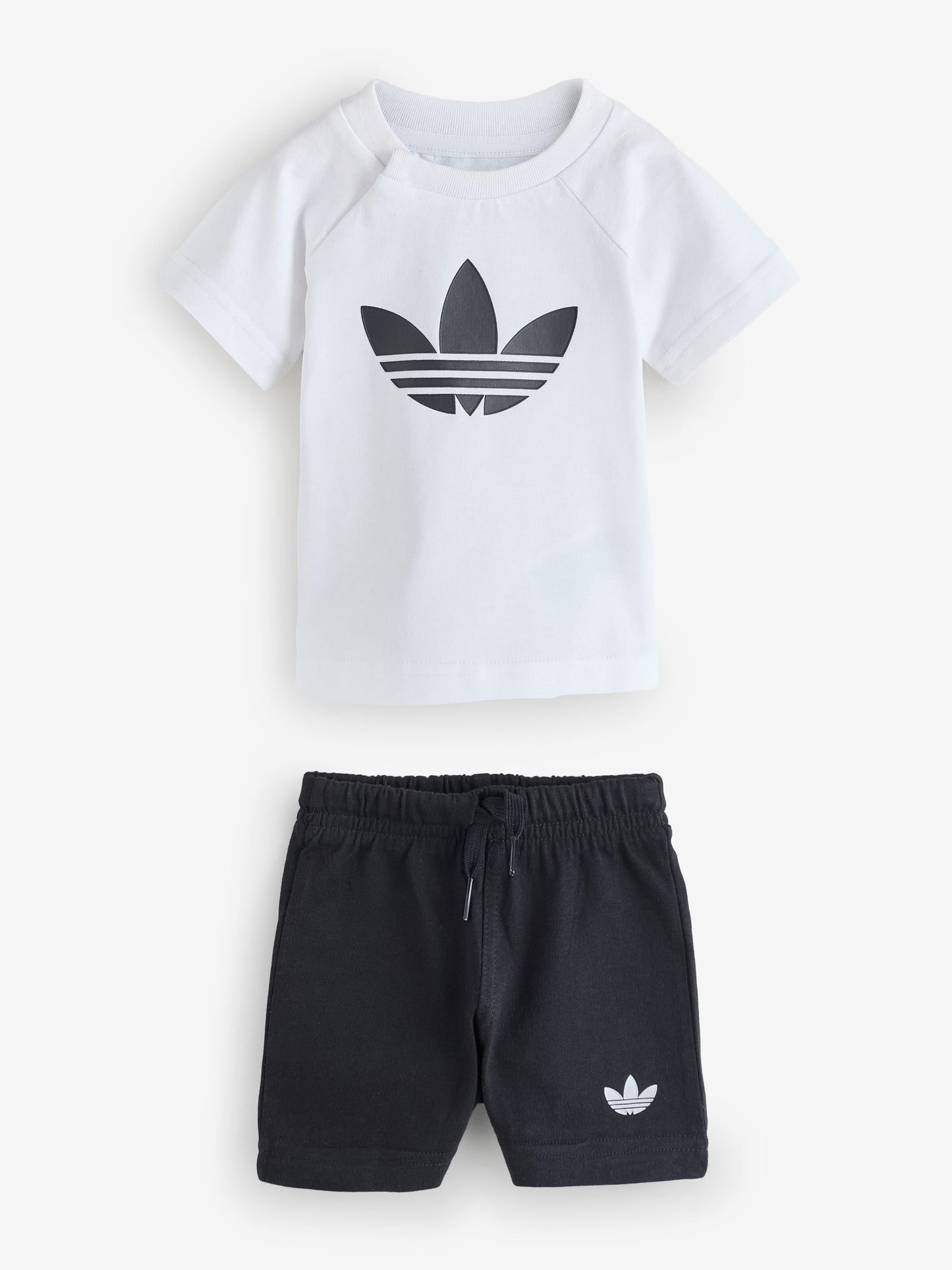 adidas Originals White Trefoil Top and Shorts Infant Set image 1