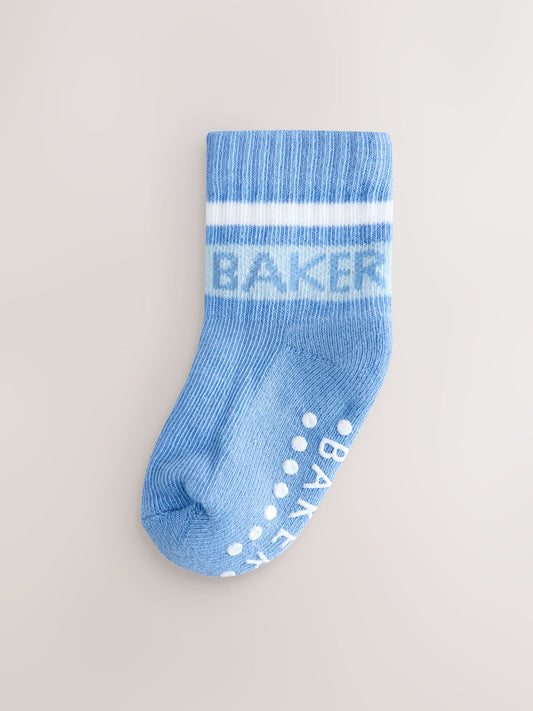 Baker by Ted Baker Baby Gripper Multi Socks 3 Pack image 2