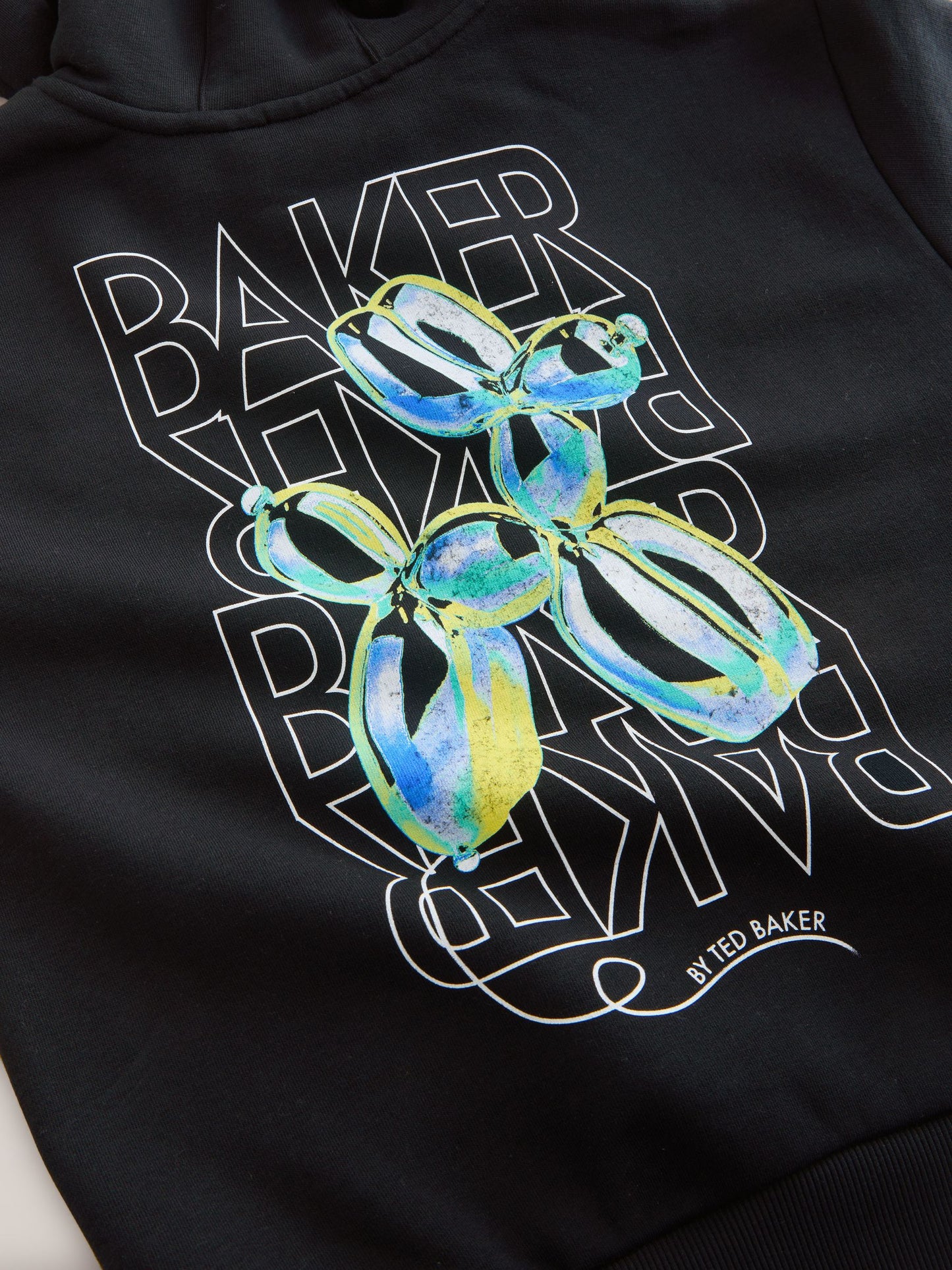 Baker by Ted Baker Oversized Graphic Black Hoodie image 10